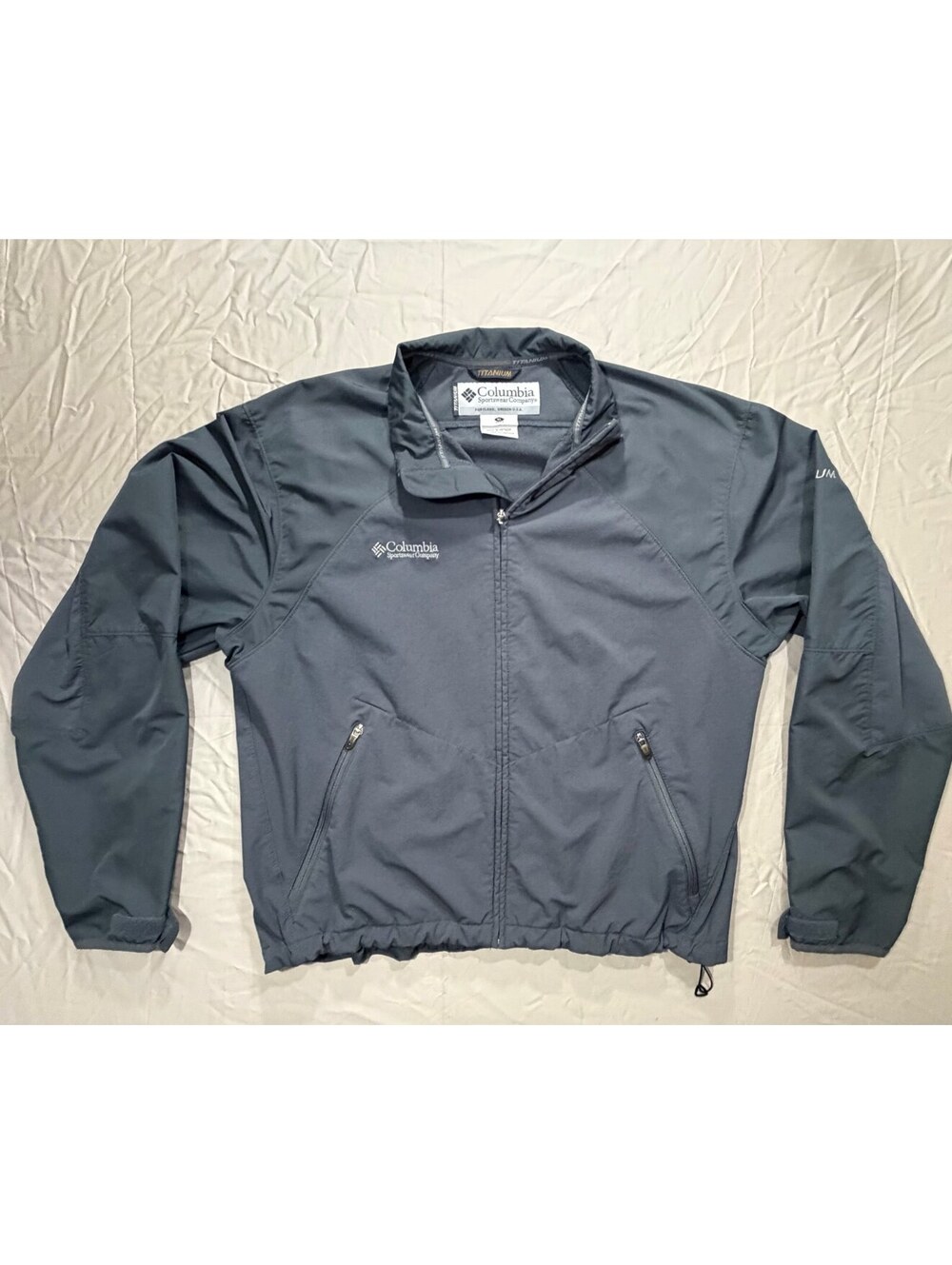 Columbia Titanium Jacket Men’s XL Gray Zip Lightweight Softshell Windbreaker